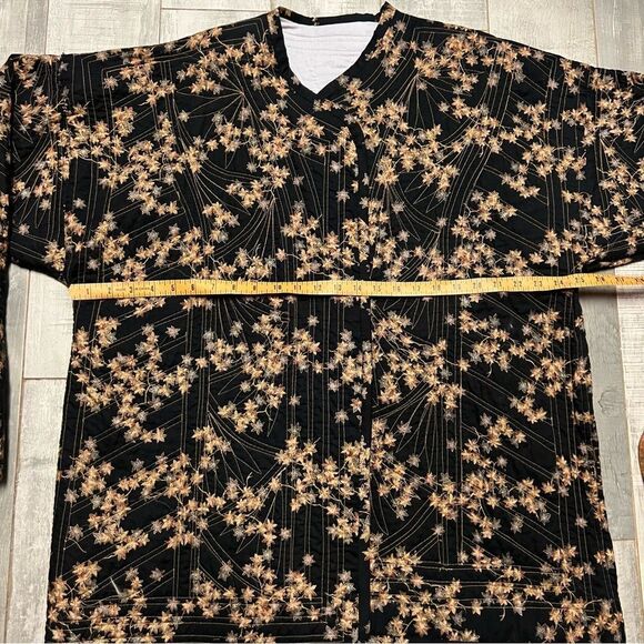 Tapestry Quilted Patchwork Embroidered Floral Jacket Black Brown Gold Coat XL - Picture 14 of 16